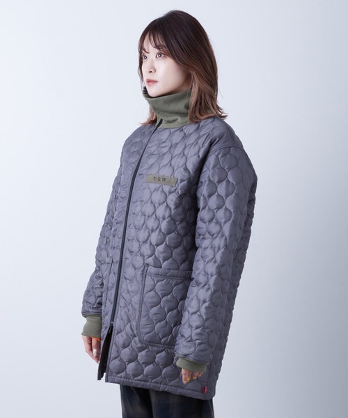 VIRGOwearworks（ヴァルゴウェアワークス）の「QUITED ZIPPER JKT（ミリタリージャケット・メンズ・ブラック/チャコールグレー/カーキ・2/3/4）」の14枚目の写真