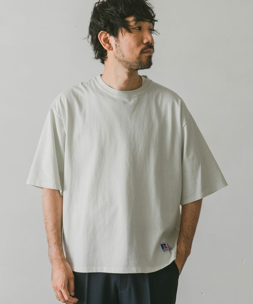 Russell Athletic（ラッセルアスレティック）の「『別注』RUSSELL ATHLETIC×DOORS　オーバーダイヘビーオンスTシャツ（Tシャツ/カットソー・メンズ・グリーン/ホワイト系その他/ブルー系その他/スミクロ・MEDIUM/LARGE/X-LARGE）」の22枚目の写真