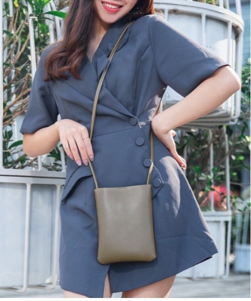 Dream garden(ドリームガーデン)の「0’s ミニショルダーバッグ・ポーチ(ショルダーバッグ・レディース・カーキ/イエロー/アイボリー/ブラウン/ブラック・FREE)」の9枚目の写真