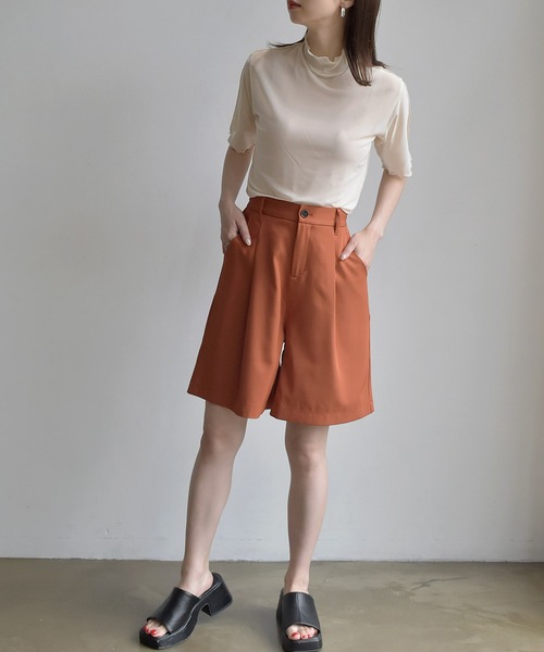 RETRO GIRL（レトロガール）の「シアーHN5分袖Tee（Tシャツ/カットソー・レディース・オフホワイト/グリーン/アイボリー/ラベンダー・FREE）」の17枚目の写真