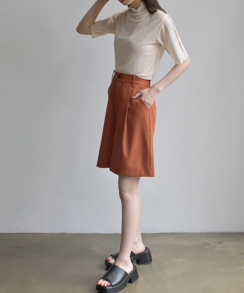 RETRO GIRL（レトロガール）の「シアーHN5分袖Tee（Tシャツ/カットソー・レディース・オフホワイト/グリーン/アイボリー/ラベンダー・FREE）」の18枚目の写真