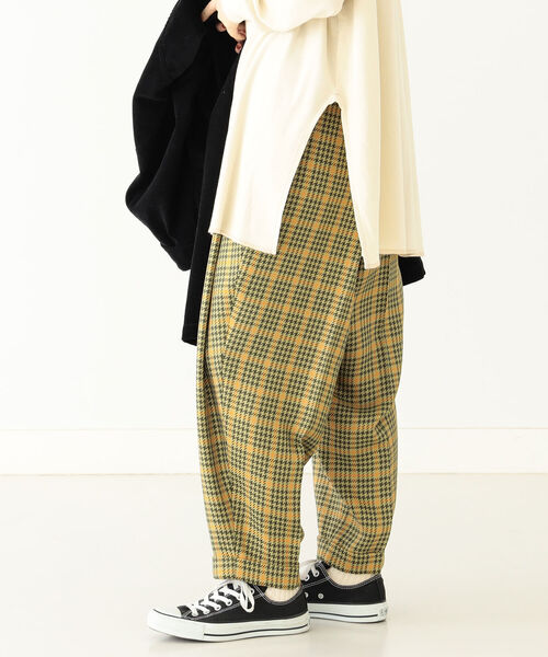 BEAMS BOY/ チェック ワンプリーツ テーパードパンツ BEAMS BOY（ビームスボーイ）の「BEAMS BOY/ チェック ワン