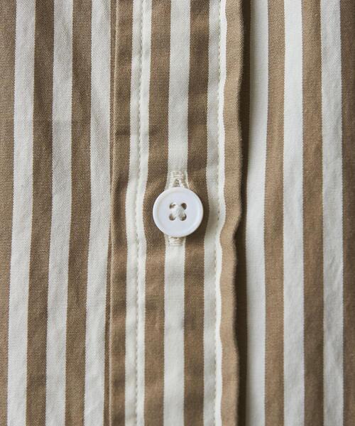 Steven Alan（スティーブンアラン）の「＜Steven Alan＞ 80/2 STRIPE BAND COLLAR SHIRT -LOOSE/シャツ（シャツ/ブラウス・メンズ・ベージュ/ブラウン・S/M/L/XL）」の15枚目の写真