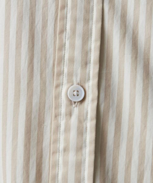 Steven Alan（スティーブンアラン）の「＜Steven Alan＞ 80/2 STRIPE BAND COLLAR SHIRT -LOOSE/シャツ（シャツ/ブラウス・メンズ・ベージュ/ブラウン・S/M/L/XL）」の7枚目の写真