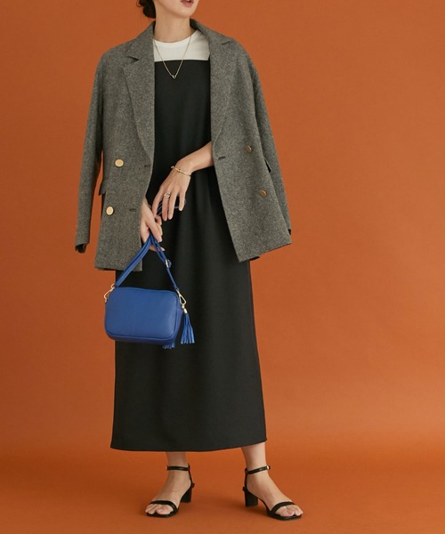 Doux archives（ドゥアルシーヴ）の「タッセル付きミニショルダーバッグ（ショルダーバッグ・レディース・ブラック/アイボリー/ダークブルー・FREE）」の10枚目の写真