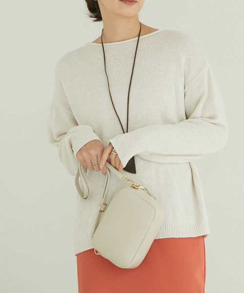 Doux archives（ドゥアルシーヴ）の「タッセル付きミニショルダーバッグ（ショルダーバッグ・レディース・ブラック/アイボリー/ダークブルー・FREE）」の13枚目の写真