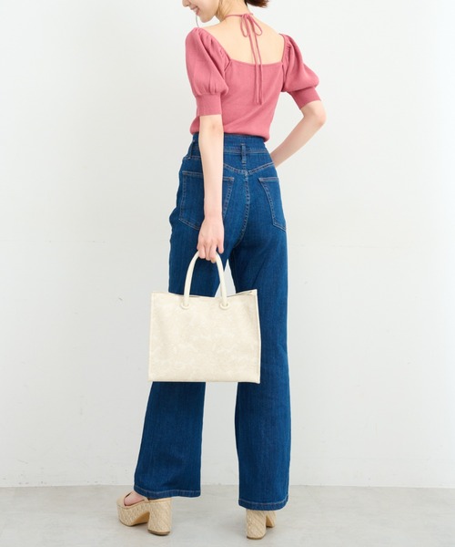 FREE'S MART（フリーズマート）の「◆2Wayデコルテリボンショート丈ニット（ニット/セーター・レディース・ブラック/ホワイト/ピンク・FREE）」の22枚目の写真