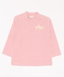 フライス表起毛ハイネックＴシャツ