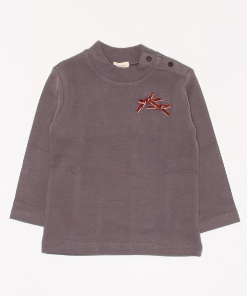 kids zoo(キッズズー)の「フライス表起毛ハイネックTシャツ(Tシャツ/カットソー・キッズ・ホワイト/ブラック/ピンク・90/80)」の3枚目の写真