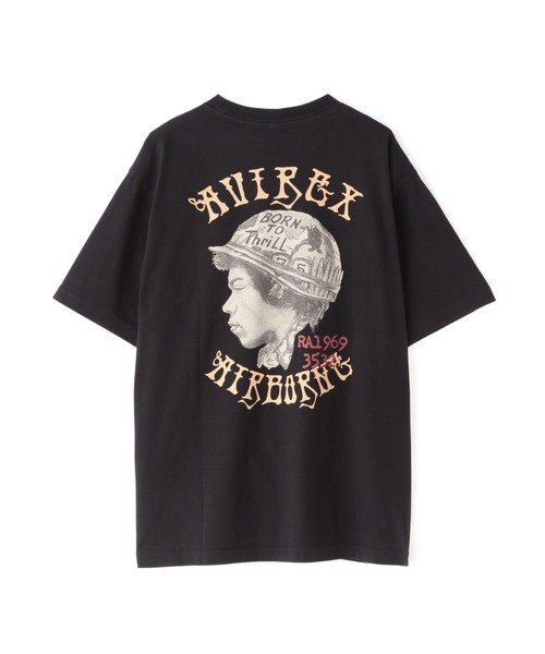 AVIREX（アヴィレックス）の「《REBUILD COLLECTION》半袖 Tシャツ / S/S T-SHIRT（Tシャツ/カットソー・レディース・ホワイト/ブラック/ブラック系その他/ホワイト系2・M/L/XL/XXL）」の4枚目の写真