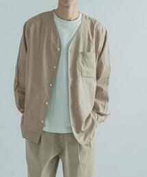 FORK&SPOON | FORK&SPOON　ノーカラーロングスリーブシャツ(シャツ/ブラウス)