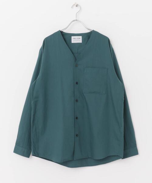 FORK&SPOON(フォークアンドスプーン)の「FORK&SPOON ノーカラーロングスリーブシャツ(シャツ/ブラウス・メンズ・ベージュ系その他/グリーン系その他・4/5)」の15枚目の写真