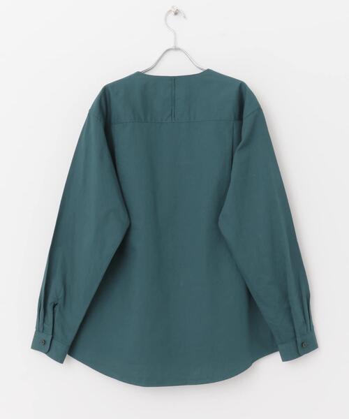 FORK&SPOON(フォークアンドスプーン)の「FORK&SPOON ノーカラーロングスリーブシャツ(シャツ/ブラウス・メンズ・ベージュ系その他/グリーン系その他・4/5)」の16枚目の写真