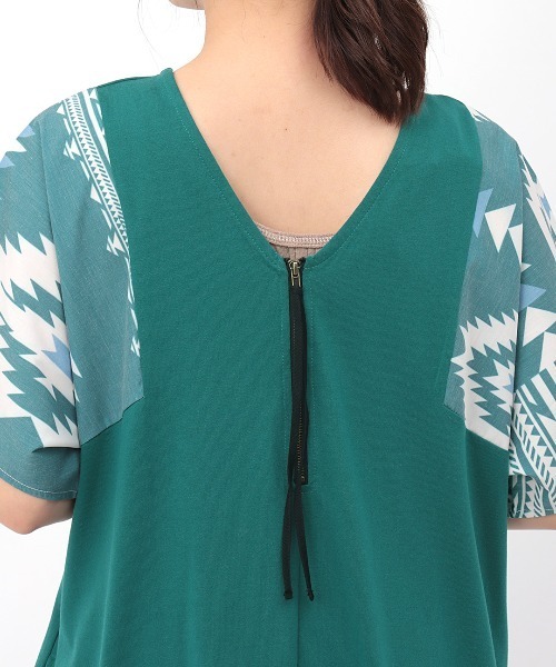 チチカカ（チチカカ）の「袖ナバホプリント２ｗａｙワンピース（ワンピース・レディース・ブラック/ベージュ/グリーン・FREE）」の20枚目の写真