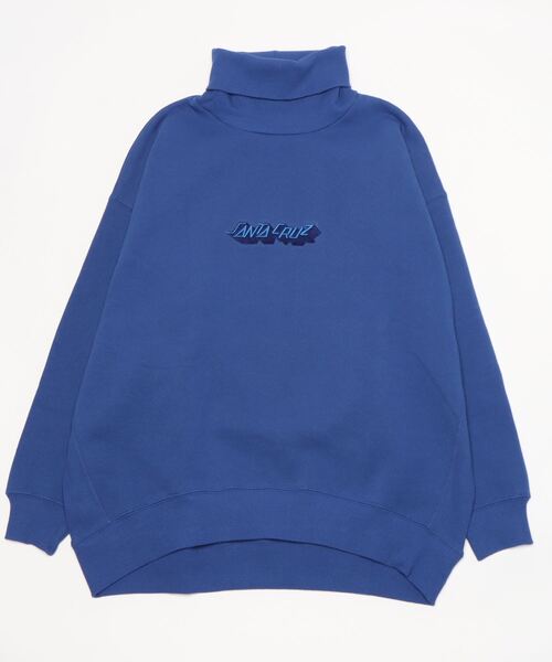 SANTA CRUZ（サンタクルーズ）の「【ムラサキスポーツ別注】SANTACRUZ/サンタクルーズ  ビッグシルエット/オーバーサイズ/無地ワンポイントロゴタートルネックスウェット   502223335（スウェット・レディース・ブルー/グレー/ブラック/レッド・L/M）」の9枚目の写真