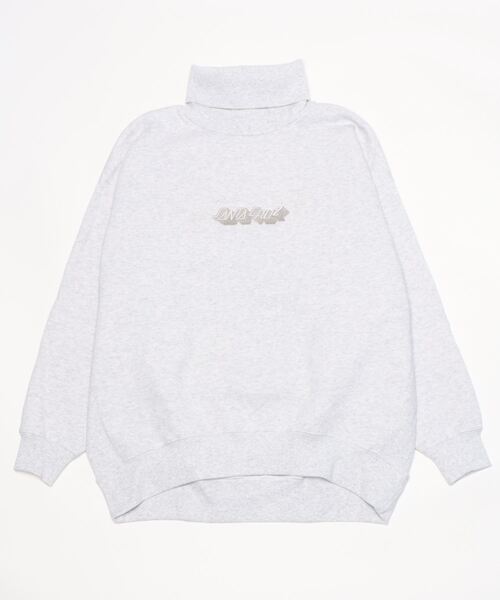 SANTA CRUZ（サンタクルーズ）の「【ムラサキスポーツ別注】SANTACRUZ/サンタクルーズ  ビッグシルエット/オーバーサイズ/無地ワンポイントロゴタートルネックスウェット   502223335（スウェット・レディース・ブルー/グレー/ブラック/レッド・L/M）」の10枚目の写真