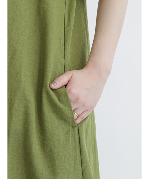 Samansa Mos2（サマンサ モスモス）の「セーラー襟ワンピース（ワンピース・レディース・ネイビー/グリーン/キナリ・ﾌﾘ-）」の10枚目の写真