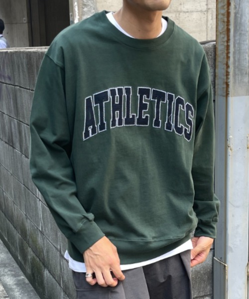 CPCM（シーピーシーエム）の「ヘビーオンスカレッジスウェット（スウェット・メンズ・ベージュ/グリーン/ネイビー/グレー・MEDIUM/LARGE）」の3枚目の写真