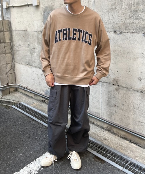 CPCM（シーピーシーエム）の「ヘビーオンスカレッジスウェット（スウェット・メンズ・ベージュ/グリーン/ネイビー/グレー・MEDIUM/LARGE）」の14枚目の写真
