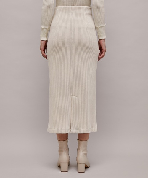 ROPE'（ロペ）の「コーデュロイジャージタイトスカート（スカート・レディース・ブラック/オフホワイト/オリーブ・38）」の8枚目の写真