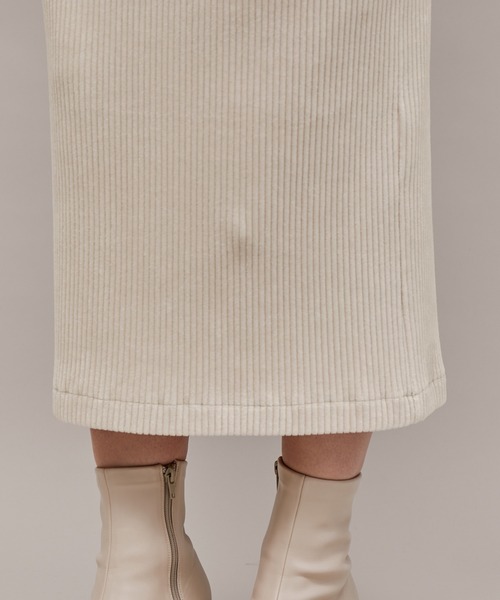 ROPE'（ロペ）の「コーデュロイジャージタイトスカート（スカート・レディース・ブラック/オフホワイト/オリーブ・38）」の11枚目の写真