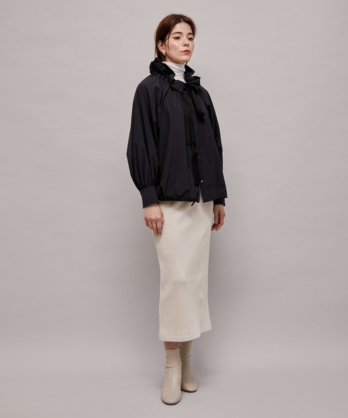 ROPE'（ロペ）の「コーデュロイジャージタイトスカート（スカート・レディース・ブラック/オフホワイト/オリーブ・38）」の15枚目の写真