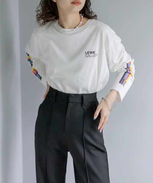 mystic（ミスティック）の「LEWK GALLERY ロングTシャツ（Tシャツ/カットソー・レディース・オフホワイト・FREE）」の9枚目の写真
