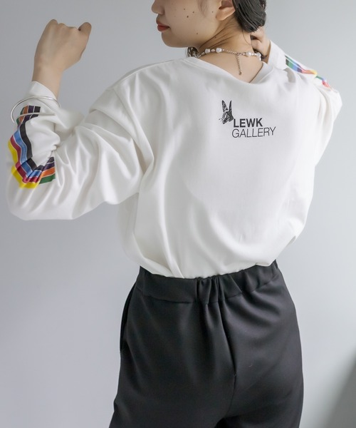 mystic（ミスティック）の「LEWK GALLERY ロングTシャツ（Tシャツ/カットソー・レディース・オフホワイト・FREE）」の6枚目の写真