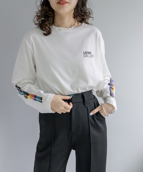 mystic（ミスティック）の「LEWK GALLERY ロングTシャツ（Tシャツ/カットソー・レディース・オフホワイト・FREE）」の17枚目の写真