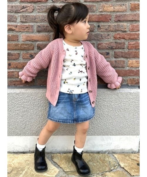 GAP(ギャップ)の「ウォッシュウェル ラッフルフリル デニムスカート (幼児)(デニムスカート・キッズ・ライトインディゴブルー・2 YRS/12-18M/5 YRS/18-24M/4 YRS/3 YRS)」の6枚目の写真