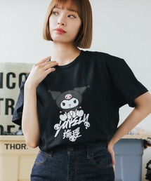 LONELY(論理)/ロンリー×SANRIO/サンリオ KUROMI TAGGING TEE 半袖Tシャツ