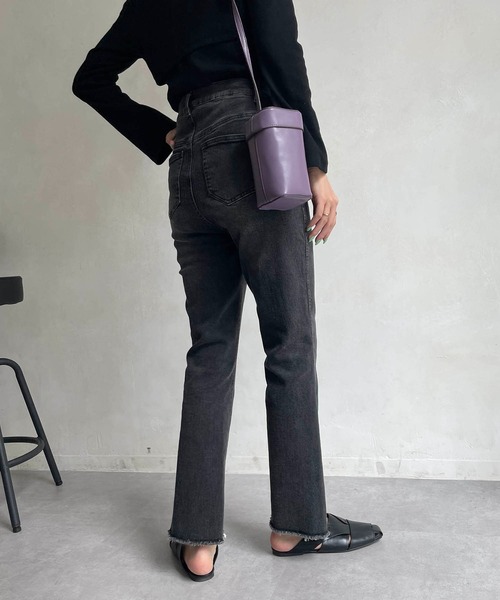 CAPRICIEUX LE'MAGE（カプリシューレマージュ）の「ストレッチスリットデニム（デニムパンツ・レディース・ブラック/ネイビー・38/36）」の16枚目の写真