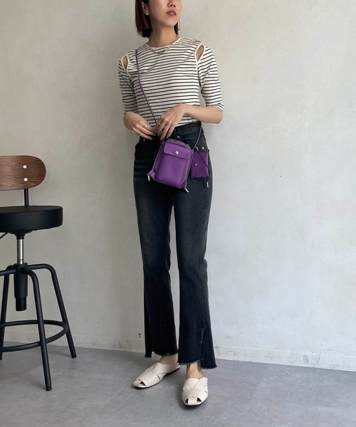 CAPRICIEUX LE'MAGE（カプリシューレマージュ）の「ストレッチスリットデニム（デニムパンツ・レディース・ブラック/ネイビー・38/36）」の20枚目の写真