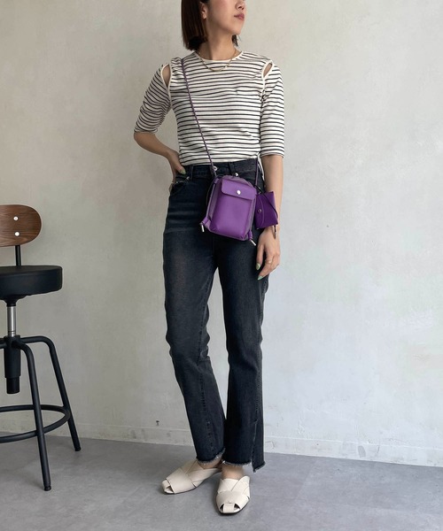 CAPRICIEUX LE'MAGE（カプリシューレマージュ）の「ストレッチスリットデニム（デニムパンツ・レディース・ブラック/ネイビー・38/36）」の21枚目の写真