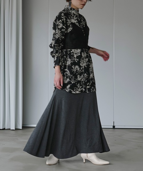 &g'aime(アンジェム)の「【&g'aime】モノクロリーフプリントシャツ(シャツ/ブラウス・レディース・ブラック/クリーム・FREE)」の14枚目の写真