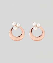 パール×サークルミニピアス