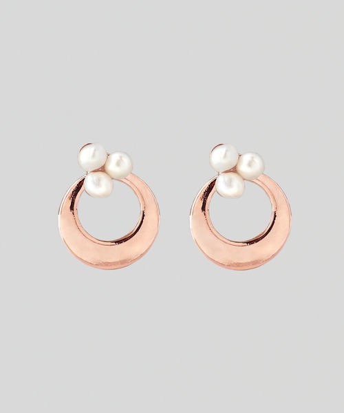 ANEMONE（アネモネ）の「パール×サークルミニピアス（ピアス（両耳用）・レディース・ピンクゴールド/ゴールド・FREE）」の7枚目の写真