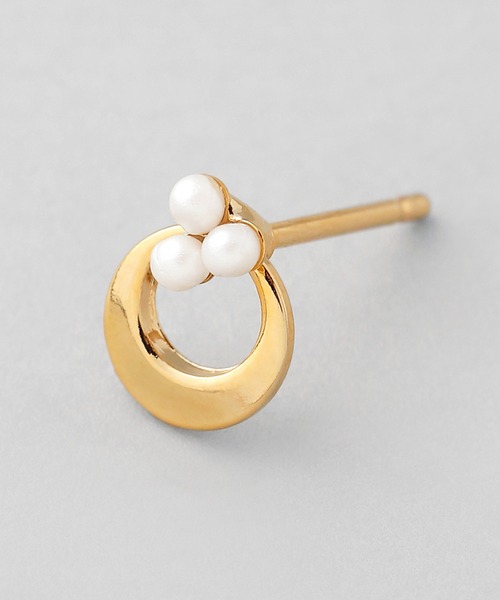ANEMONE（アネモネ）の「パール×サークルミニピアス（ピアス（両耳用）・レディース・ピンクゴールド/ゴールド・FREE）」の5枚目の写真