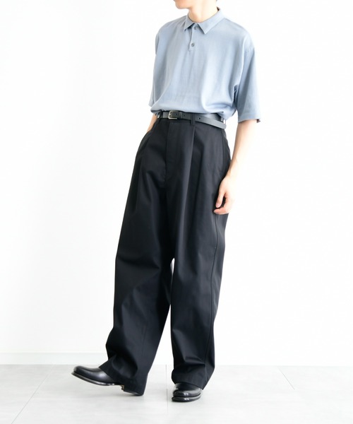 KIIT(キート)の「KIIT キート / HARD TWIST T/C GABARDINE ONE TUCK BAGGY PANTS ワンタックバギーパンツ / KIO-P92-006(チノパンツ・メンズ・ダークグリーン/ブラック/アイボリー・1/3/2)」の18枚目の写真