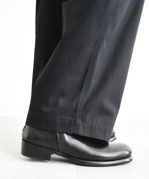 KIIT(キート)の「KIIT キート / HARD TWIST T/C GABARDINE ONE TUCK BAGGY PANTS ワンタックバギーパンツ / KIO-P92-006(チノパンツ・メンズ・ダークグリーン/ブラック/アイボリー・1/3/2)」の15枚目の写真