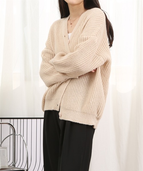 MAISON DE THERESE(メゾン ド テレーズ)の「ルーズシルエット ふんわりニットカーディガン(カーディガン/ボレロ・レディース・ベージュ/ピンク/ブラウン/イエロー・FREE)」の19枚目の写真