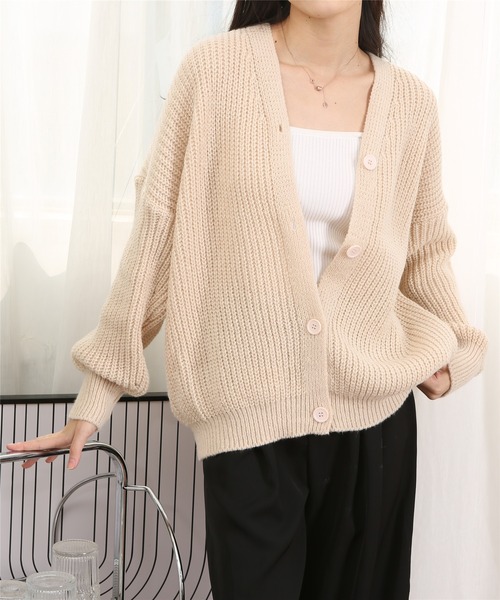 MAISON DE THERESE(メゾン ド テレーズ)の「ルーズシルエット ふんわりニットカーディガン(カーディガン/ボレロ・レディース・ベージュ/ピンク/ブラウン/イエロー・FREE)」の17枚目の写真