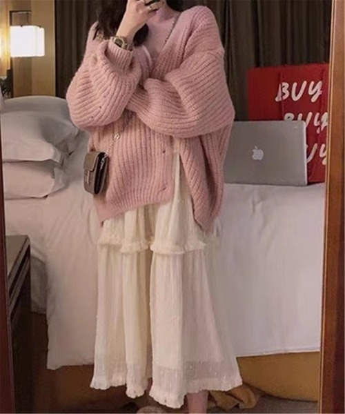 MAISON DE THERESE(メゾン ド テレーズ)の「ルーズシルエット ふんわりニットカーディガン(カーディガン/ボレロ・レディース・ベージュ/ピンク/ブラウン/イエロー・FREE)」の22枚目の写真