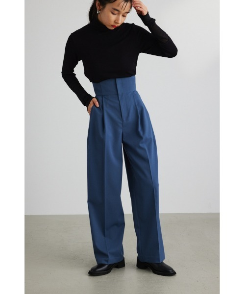 STYLEMIXER（スタイルミキサー）の「センタープレスハイウエストパンツ（その他パンツ・レディース・ライトブラウン/ブラック/ブルー・SMALL/X-SMALL/MEDIUM）」の19枚目の写真