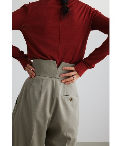 STYLEMIXER（スタイルミキサー）の「センタープレスハイウエストパンツ（その他パンツ・レディース・ライトブラウン/ブラック/ブルー・SMALL/X-SMALL/MEDIUM）」の16枚目の写真