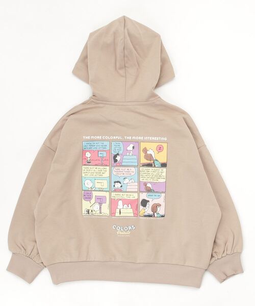 PEANUTS（ピーナッツ）の「ピーナッツ  裏毛スウェットプルパーカ（パーカー・キッズ・ベージュ/カーキ・160cm/140cm/130cm/150cm）」の3枚目の写真