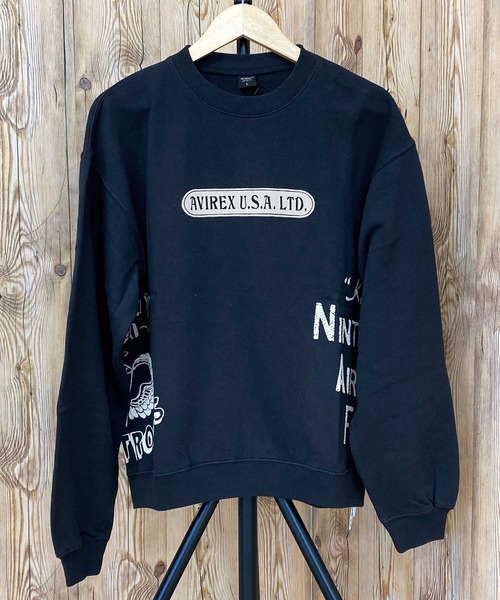 AVIREX（アヴィレックス）の「クラシックスウェット-AVIATION GRAFFITI（スウェット・メンズ・オリーブ/ライトグレー/ネイビー/ブラック・XL/L/XXL/M）」の17枚目の写真