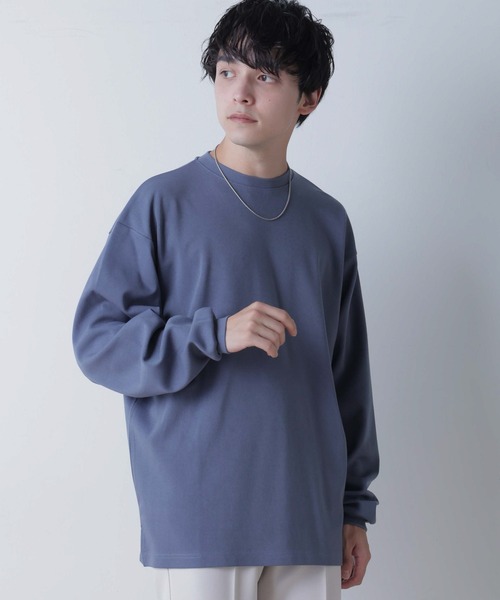 WEGO(ウィゴー)の「WEGO/ポンチBIGロンT(Tシャツ/カットソー・メンズ・ブルー/ホワイト/ベージュ・LARGE/MEDIUM)」の3枚目の写真