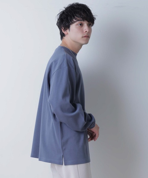 WEGO(ウィゴー)の「WEGO/ポンチBIGロンT(Tシャツ/カットソー・メンズ・ブルー/ホワイト/ベージュ・LARGE/MEDIUM)」の18枚目の写真