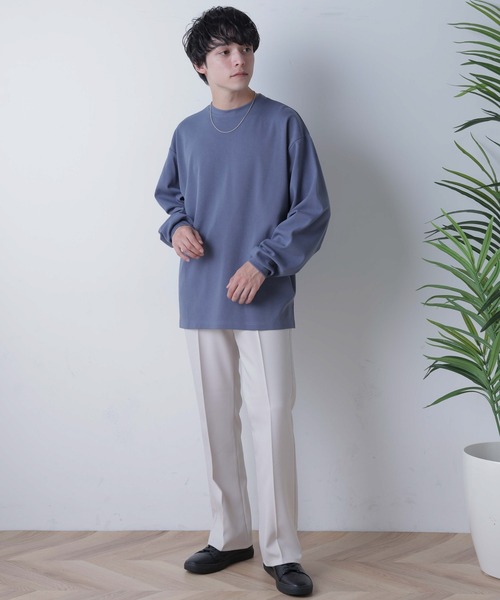 WEGO(ウィゴー)の「WEGO/ポンチBIGロンT(Tシャツ/カットソー・メンズ・ブルー/ホワイト/ベージュ・LARGE/MEDIUM)」の19枚目の写真